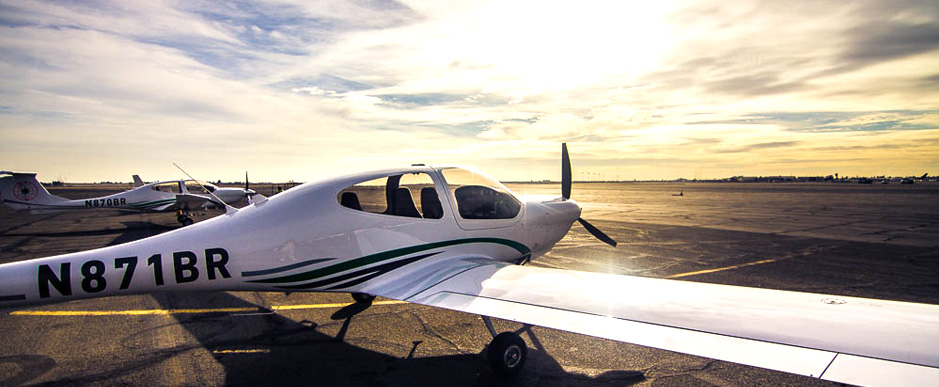 The Diamond DA40 trainer aircraft